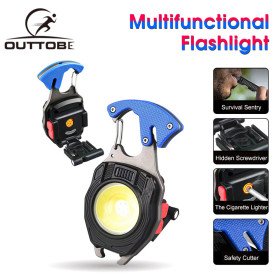 lampe de poche multifonctionnelle étanche Rechargeable à LED en alliage d'aluminium