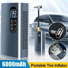 Compresseur À Air Portatif 150 PSI Rechargeable avec Lampe LED – جهاز نفخ عجلات محمول