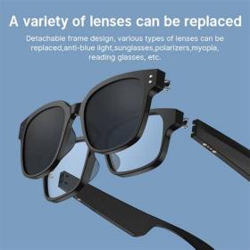 نظارات شمسية أصلية سوداء مع سماعة رأس بتقنية البلوتوث Celebrat Lunettes de soleil originales Noir avec oreillette bluetooth SG19