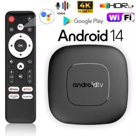 Android TV Box Connectée avec Télécommande Vocale 2+16GB – جهاز ميديا ذكي