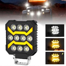 Phare LED Anti-brouillard 1PCS avec 5 Modes d’éclairage 12V-24V IP68 étanche – مصباح عالي السطوع للسيارات والدراجات النارية