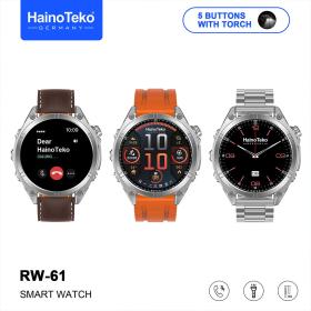 Smartwatch Haino Teko RW-61 avec écran AMOLED lampe de poche intégrée et 3 paires – ساعة ذكية أصلية
