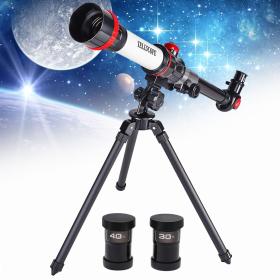 Télescope astronomique à 3 oculaires un équipement pédagogique pour expériences scientifiques – تلسكوب فلكي محمول بثلاث عدسات مدمجة